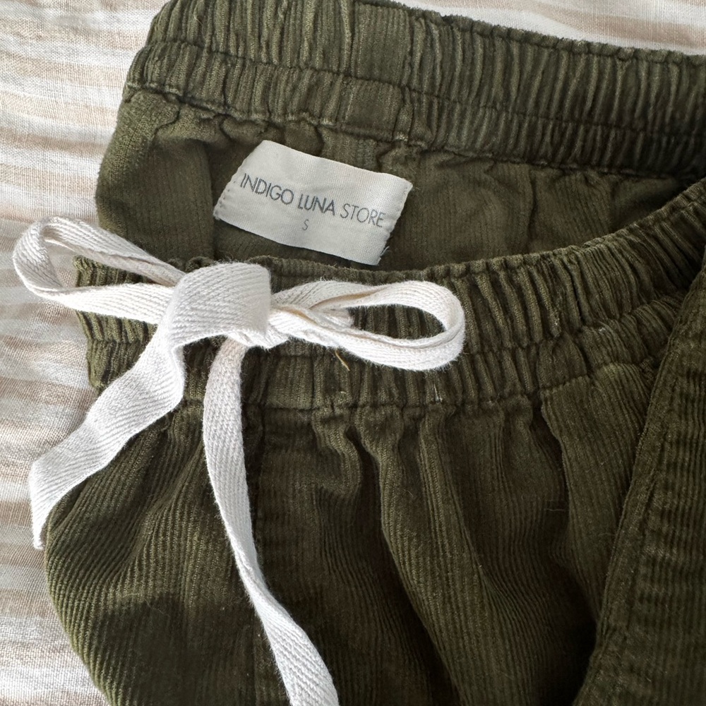 Indigo Luna Livia Cord Trousers Forest Size Small - Picture 3 of 7